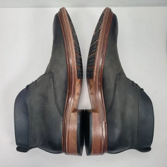 Cole Haan Colton Men's Black & Grey Leather Chukka Boots C20111 US Size 9.5M - Picture 6 of 8